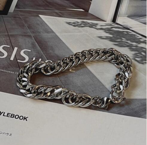 メンズアクセサリー 男性用シルバー調チェーンブレスレット