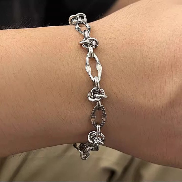 メンズアクセサリー 結び目チェーンデザインブレスレット