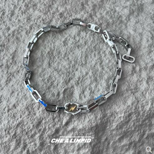 メンズアクセサリー 稲妻モチーフ チェーン ネックレス メンズ カップル対応