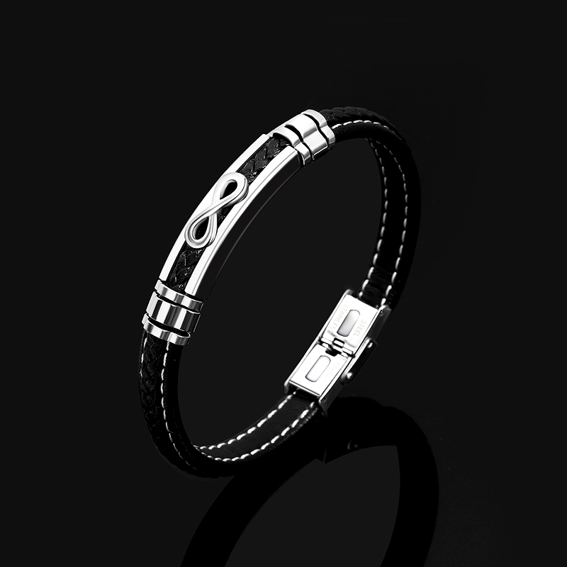 メンズアクセサリー 無限の絆 レザーブレスレット