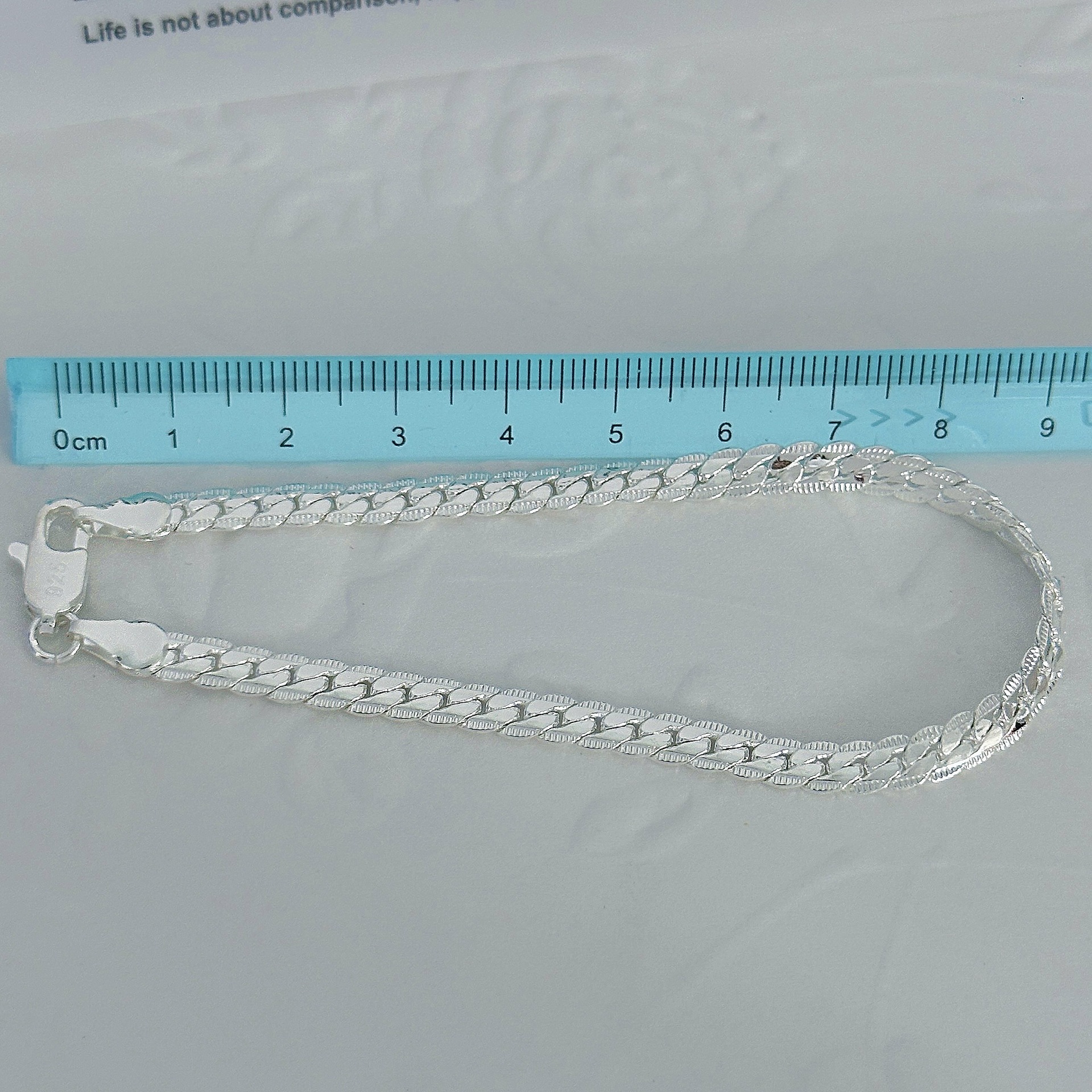 メンズアクセサリー 鎖編み細工の極上ブレスレット
