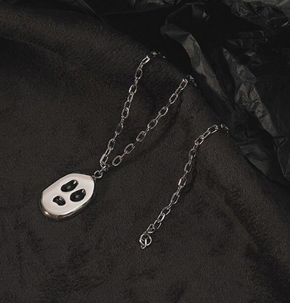 メンズアクセサリー 幽霊モチーフ チェーンネックレス メンズ