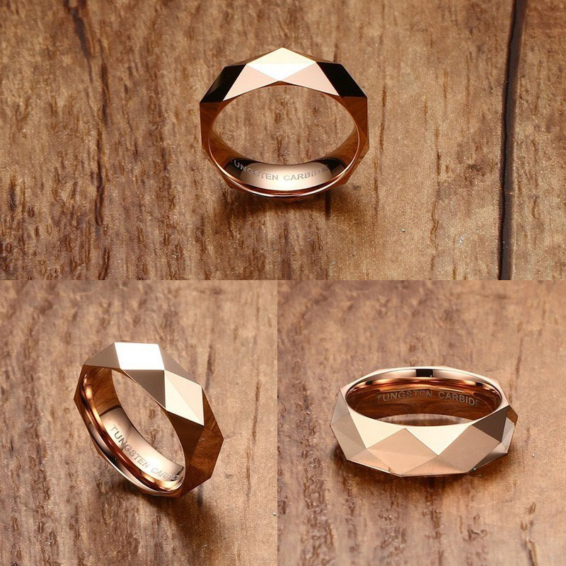 メンズアクセサリー タングステン多面カットリング メンズ指輪