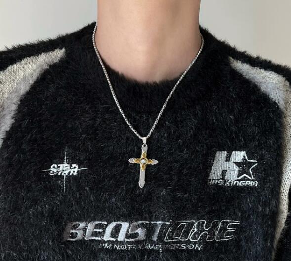 メンズアクセサリー 十字架モチーフ メンズネックレス おしゃれアクセサリー