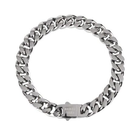 メンズアクセサリー 男性用チェーンブレスレット ヴィンテージ風シルバー