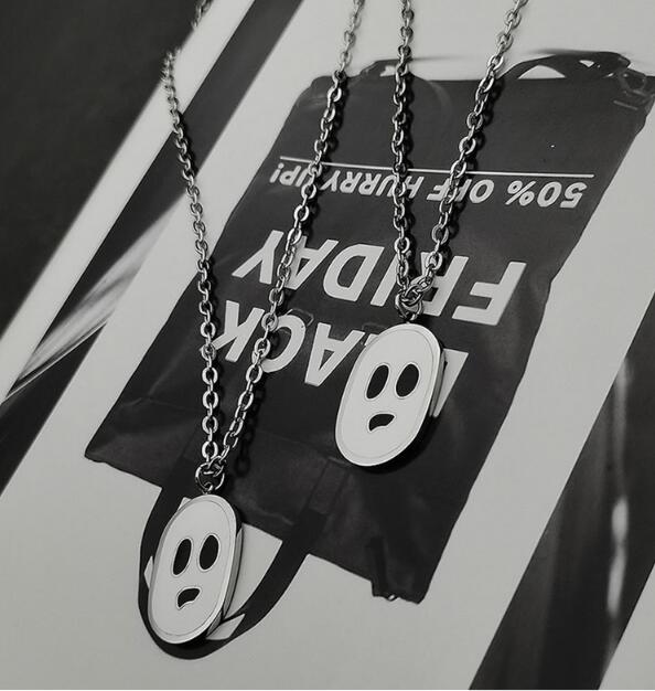 メンズアクセサリー 幽霊モチーフ チェーンネックレス メンズ