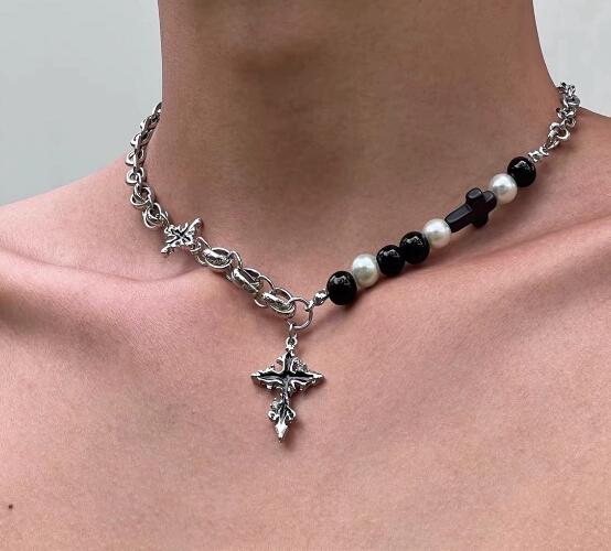 メンズアクセサリー 十字架ペンダント チェーンネックレス 男女兼用