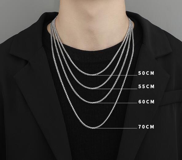 メンズアクセサリー メンズ シルバー チェーン ネックレス 細身