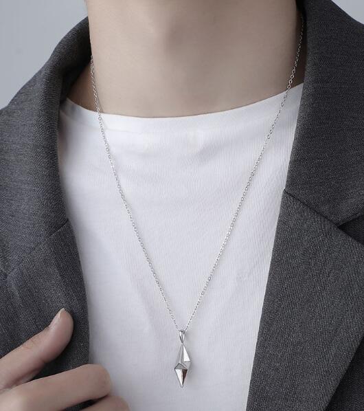メンズアクセサリー メンズ幾何学ペンダントネックレス