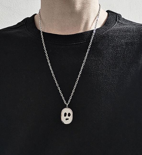 メンズアクセサリー 幽霊モチーフ チェーンネックレス メンズ