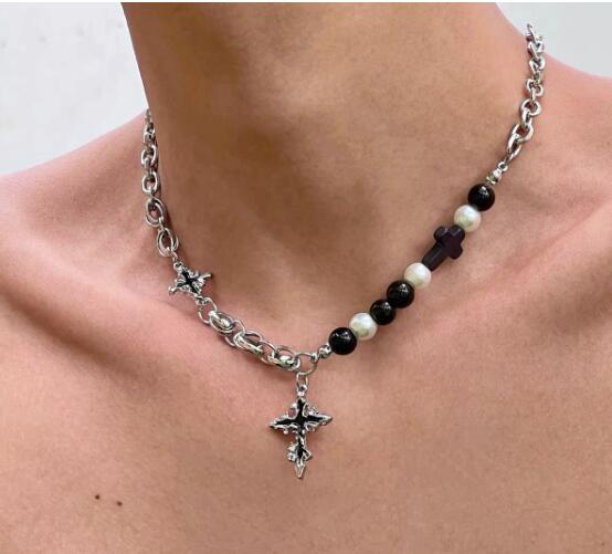 メンズアクセサリー 十字架ペンダント チェーンネックレス 男女兼用