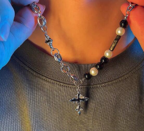 メンズアクセサリー 十字架ペンダント チェーンネックレス 男女兼用