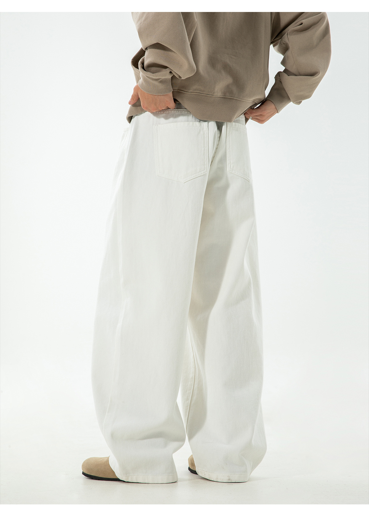 メンズデニムパンツ 復古風ワイドシルエット 全5色