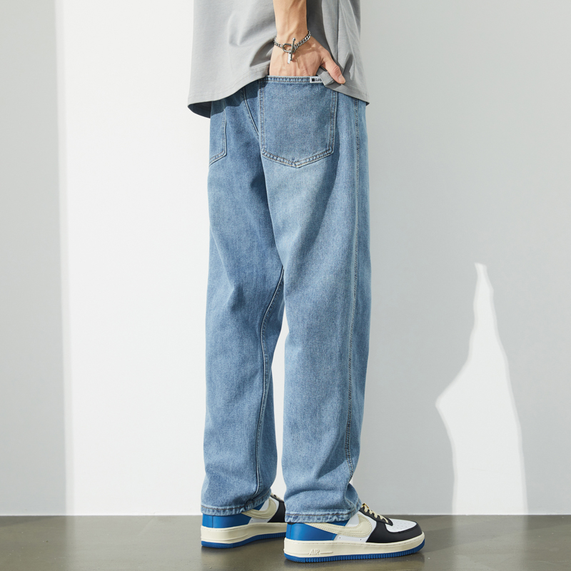デニムパンツメンズ ゆったりシルエット定番ストレート