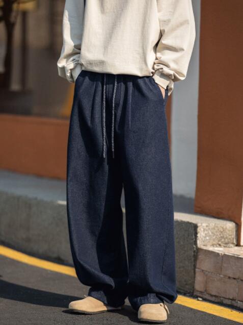 メンズデニムパンツ メンズ デニム ワイドパンツ 2025春新作 ゆったり