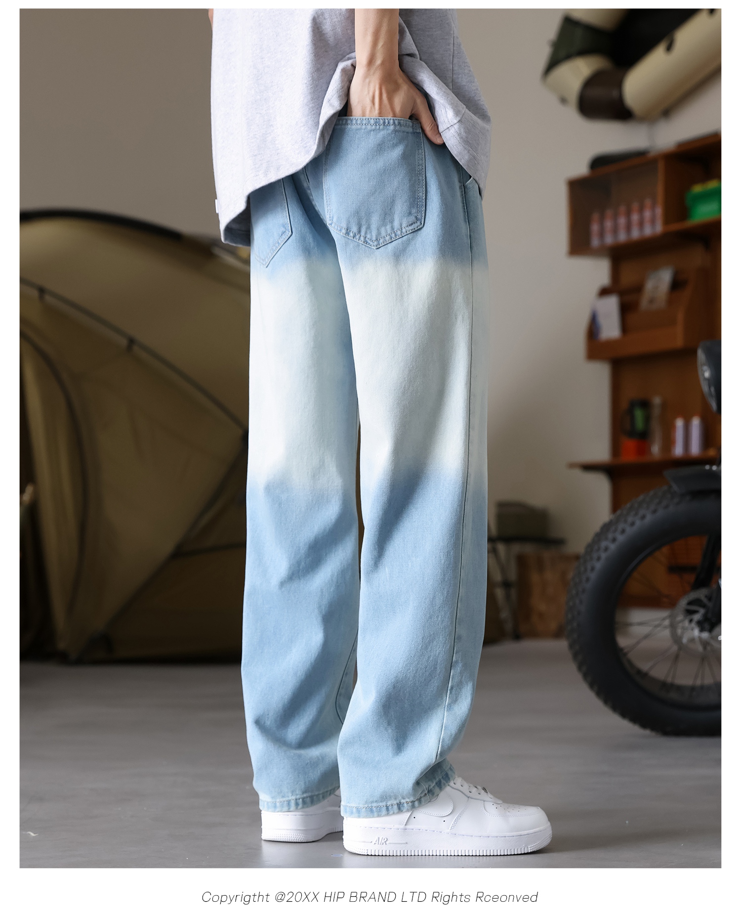 デニムパンツメンズ ワイド 瞬間冷感ワイドデニムパンツ