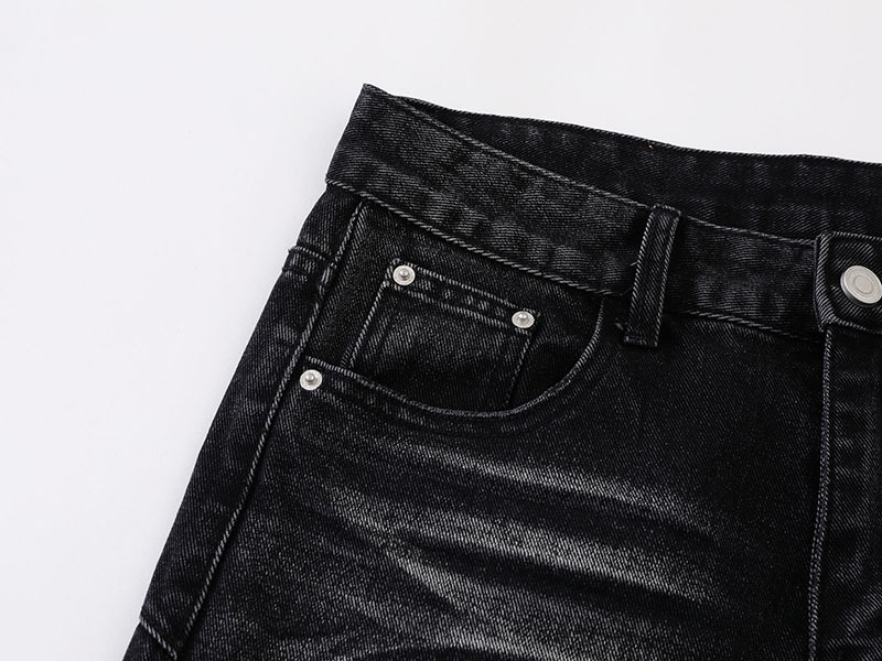 メンズデニムパンツ ビンテージ風 ワイド 男女兼用 ストリート