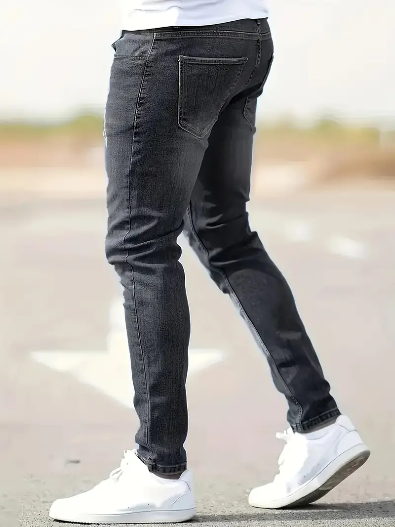 デニムパンツメンズ ストレッチ すっきり細身ストレッチデニム