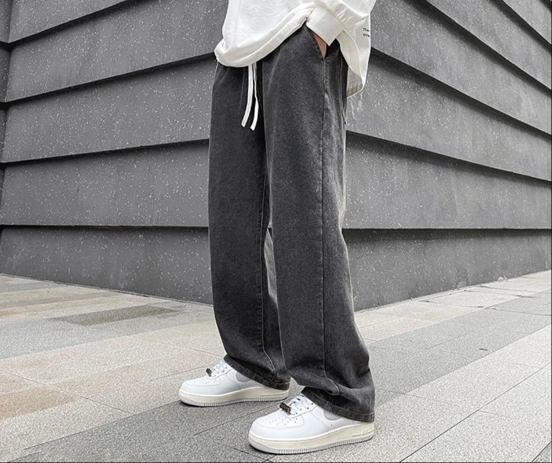 デニムパンツメンズ ワイド ゆったりシルエットデニムパンツ