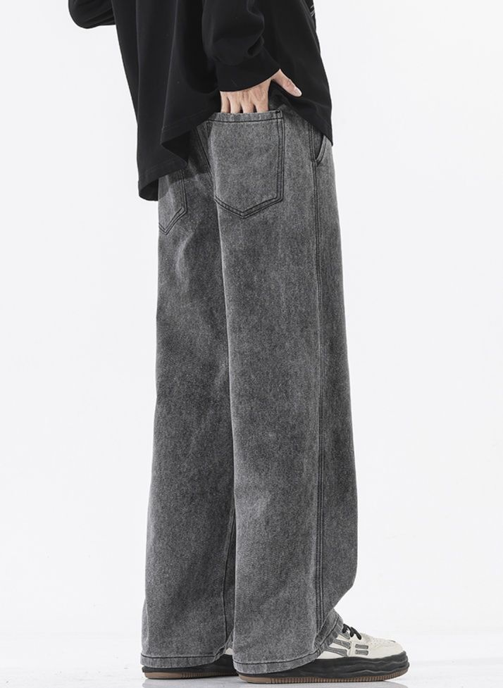 デニムパンツメンズ バギー ゆったりリラックスデニムパンツ