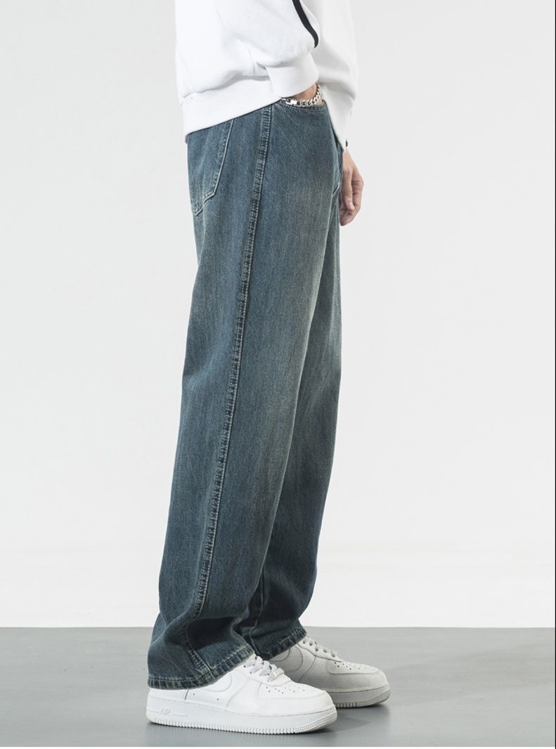 デニムパンツメンズ バギー ゆったりシルエットデニムパンツ
