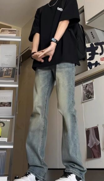 デニムパンツメンズ フレア 美脚効果抜群のフレアデニム