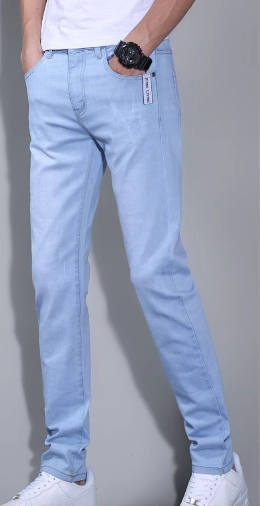 デニムパンツメンズ ストレッチ 伸縮自在デニムストレートパンツ