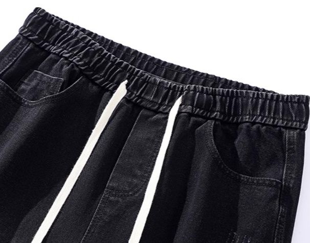 デニムパンツメンズ ワイド ダメージ加工ゆったりデニムパンツ
