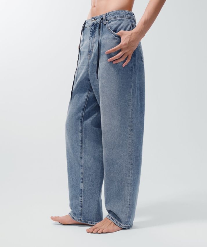 デニムパンツメンズ ワイド ゆったりシルエットデニムパンツ