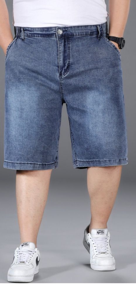 デニムパンツメンズ ワイド ゆったり楽々デニムハーフパンツ