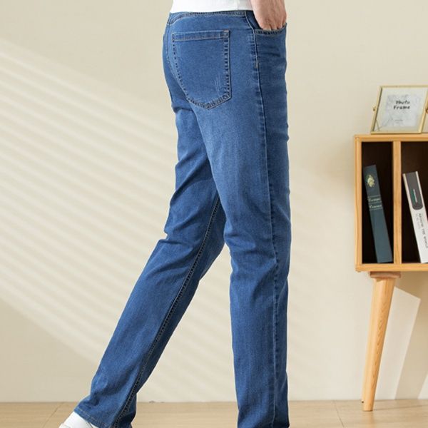 デニムパンツメンズ ストレッチ すっきりシルエット