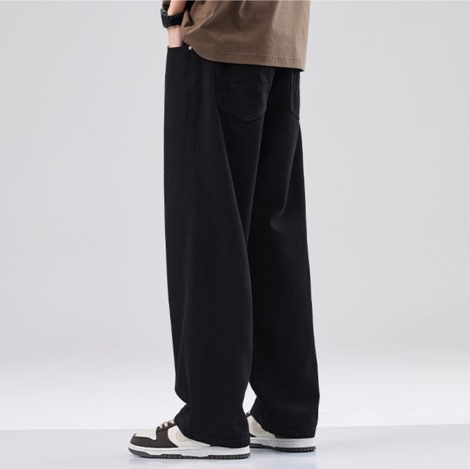 デニムパンツメンズ ゆったりシルエットデニムパンツ