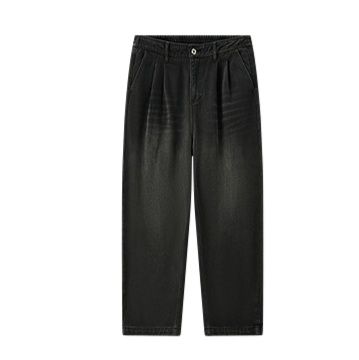 デニムパンツメンズ ゆったりシルエット裾絞りデニムパンツ