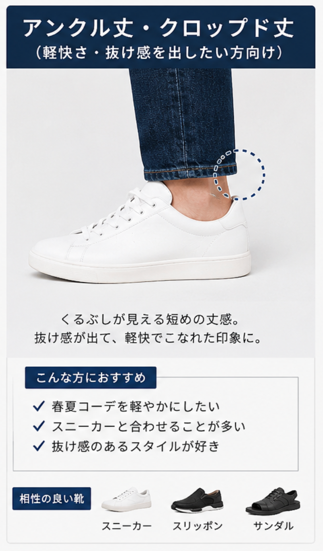 アンクル丈・クロップド丈