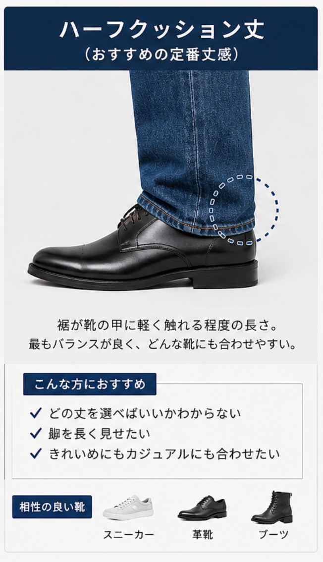 ハーフクッション丈