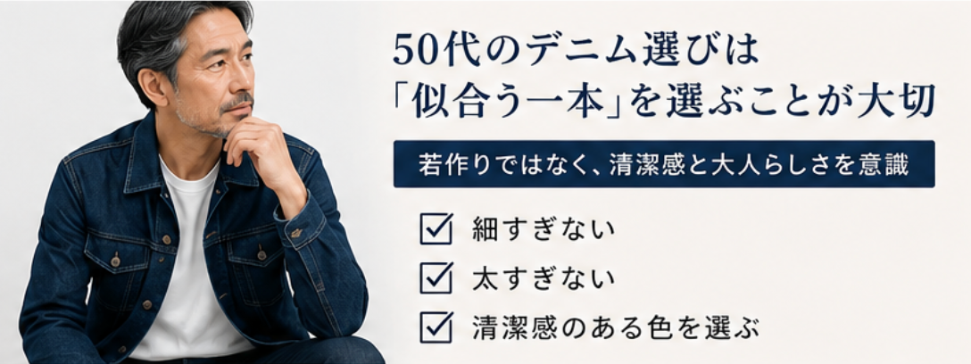 50代メンズのデニム選び