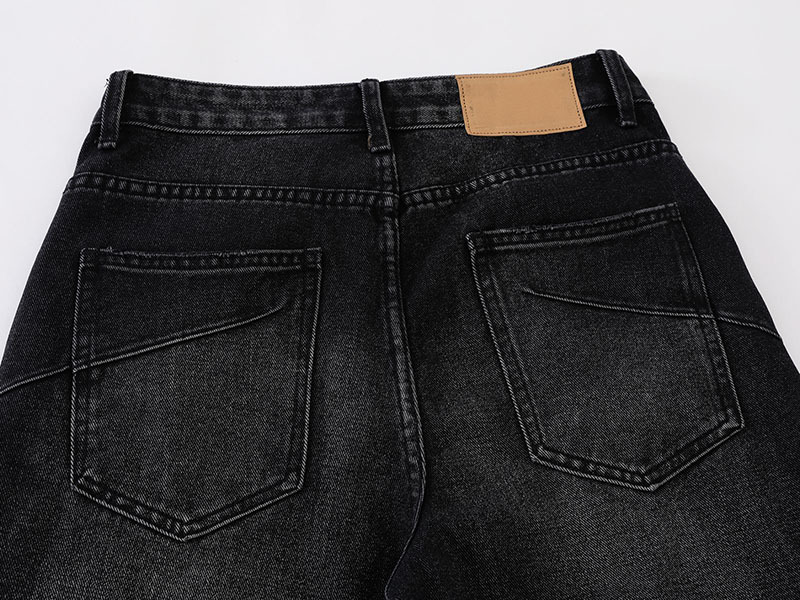 メンズデニムパンツ ビンテージ風 ワイド 男女兼用 ストリート