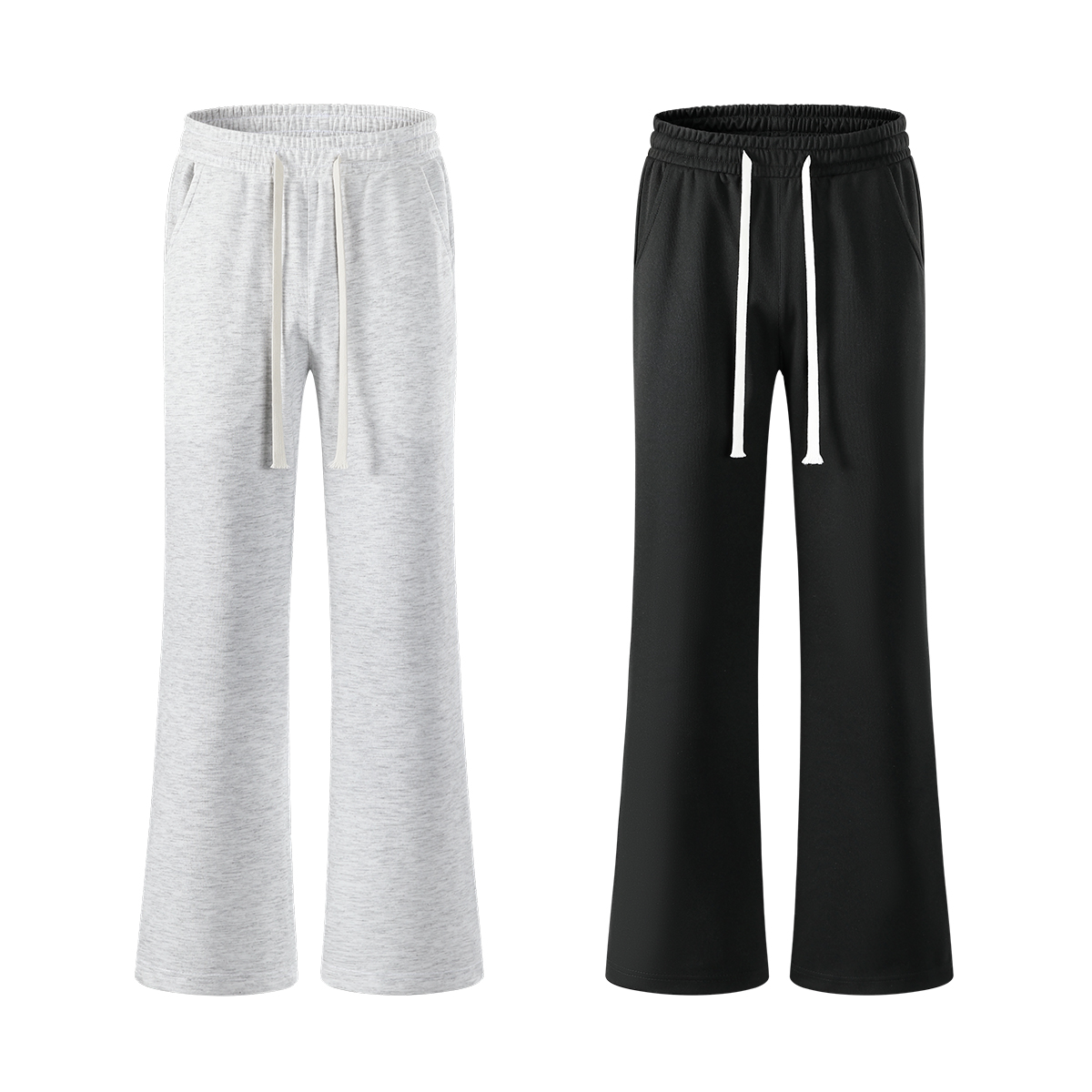 デニムパンツメンズ リラックスフレアスウェットパンツ