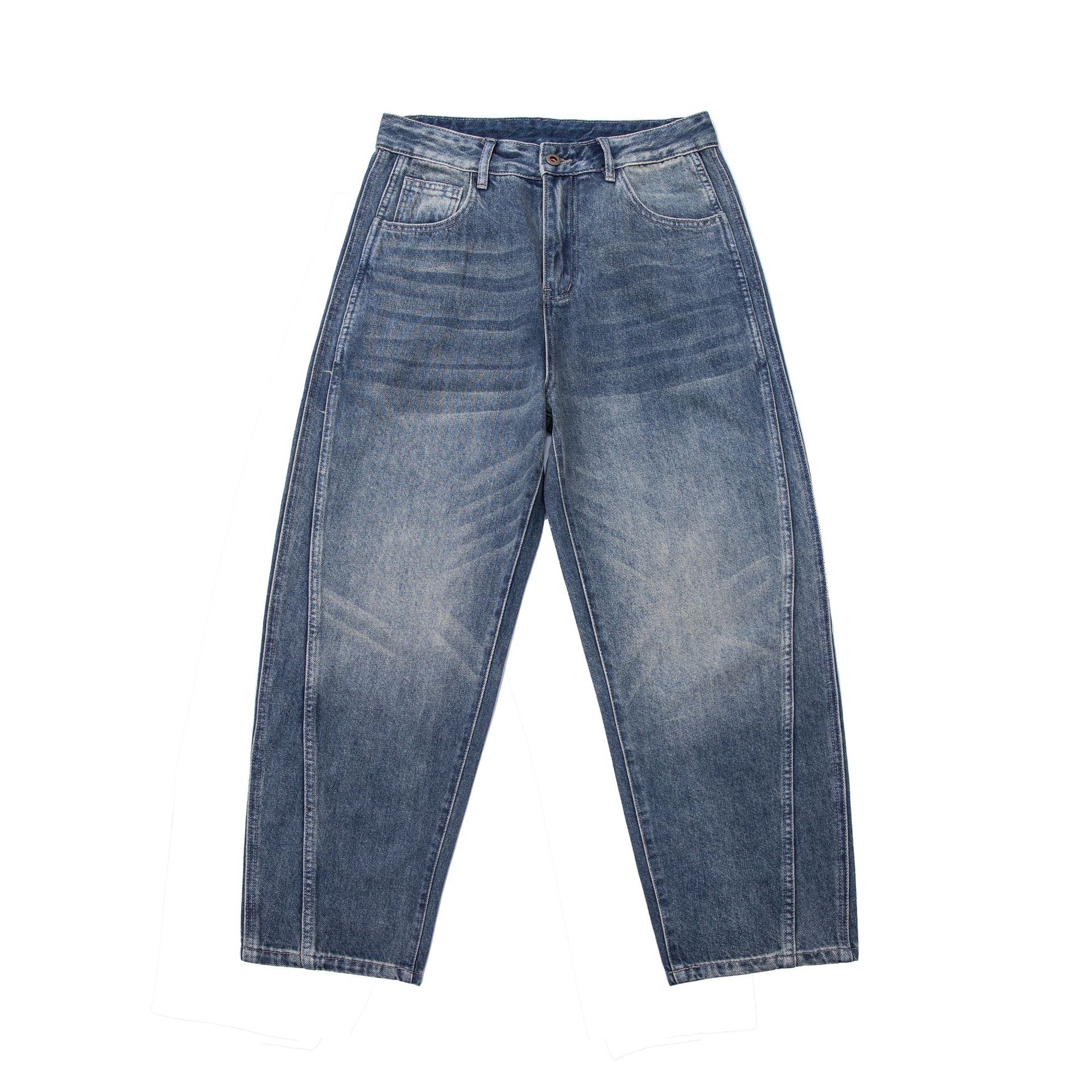 メンズデニムパンツ メンズ ワイドデニムパンツ ストリート系 春秋新作