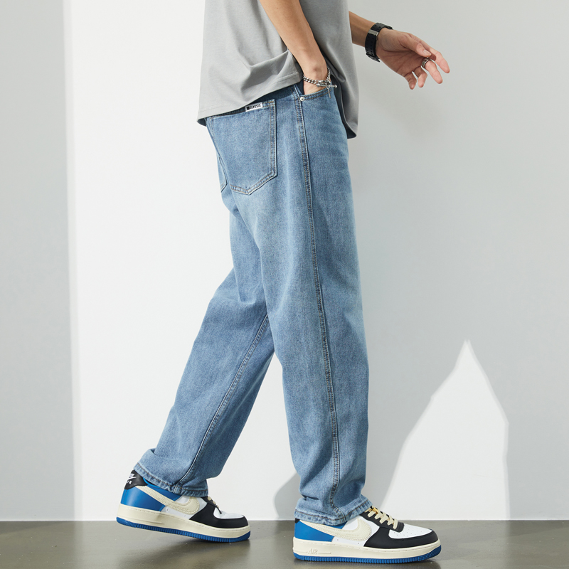 デニムパンツメンズ ゆったりシルエット定番ストレート