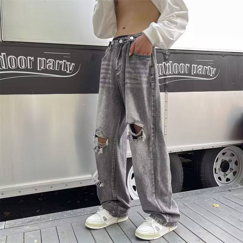 デニムパンツメンズ ダメージ ヴィンテージダメージスキニーデニム