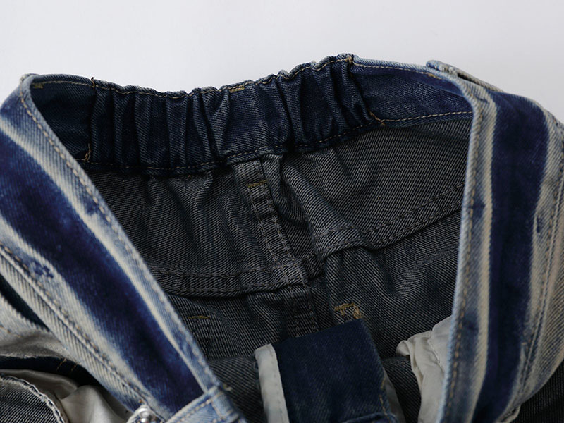 メンズデニムパンツ ビンテージ風ワイド 男女兼用ボトムス