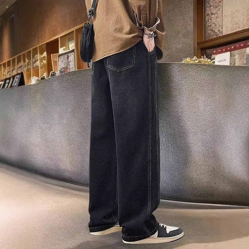 デニムパンツメンズ バギー ゆったり快適ドローコードバギーデニム