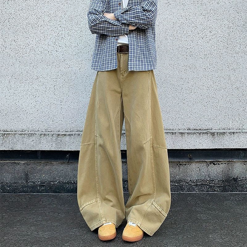 メンズデニムパンツ ワイド ストリート系 秋冬 全2色