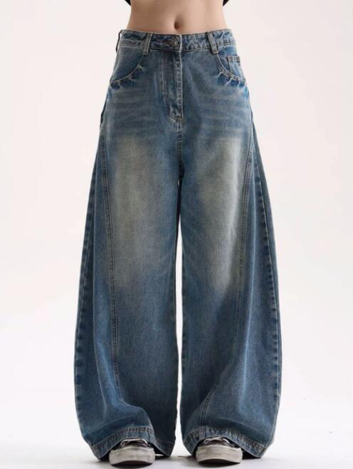 メンズデニムパンツ メンズ ワイド デニム パンツ ゆったり ジーンズ