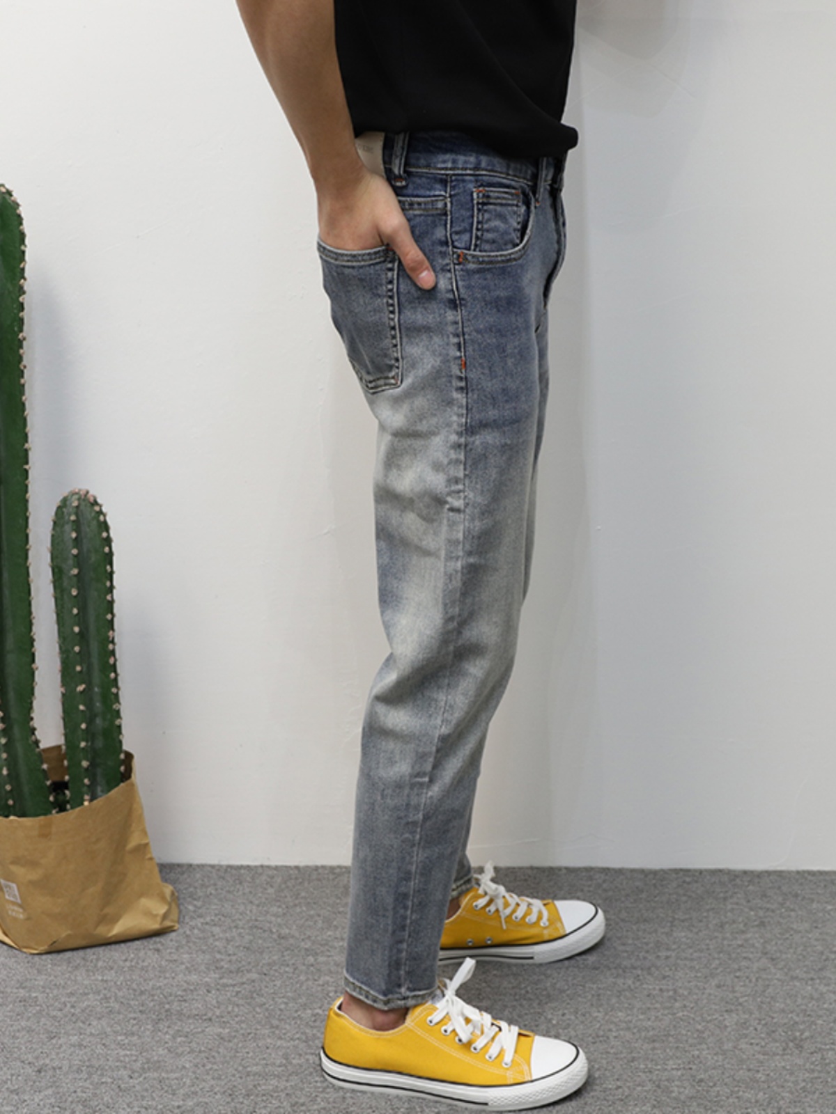 デニムパンツメンズ テーパード なじみの良いテーパードデニム