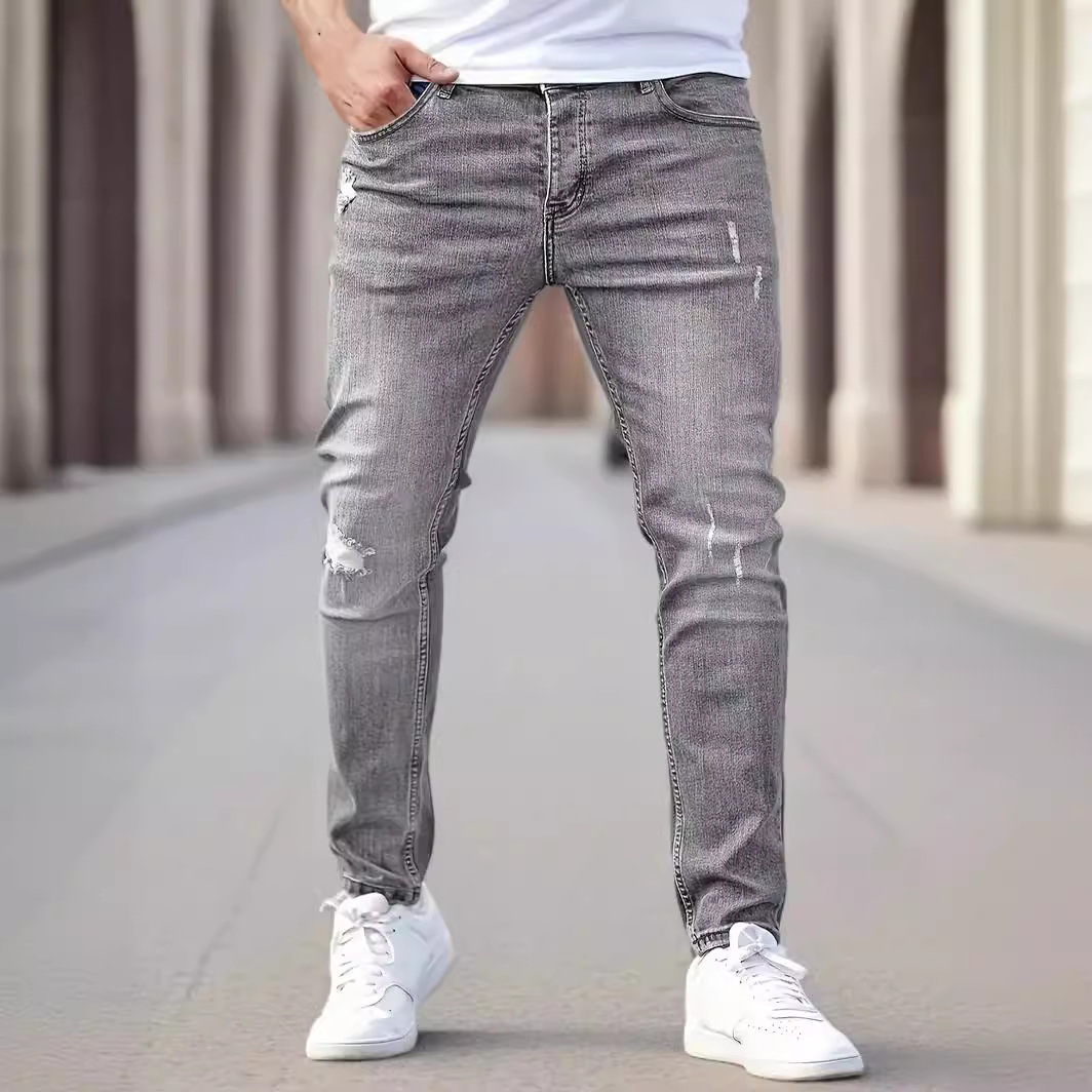 デニムパンツメンズ ストレッチ すっきり細身ストレッチデニム
