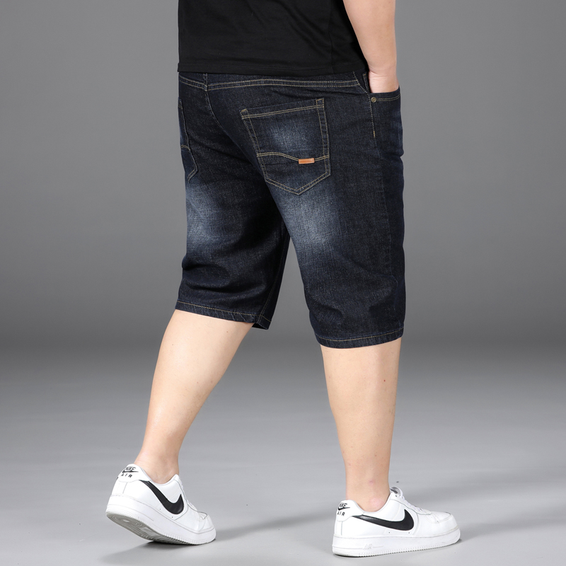 デニムパンツメンズ ゆったりシルエットデニムハーフパンツ