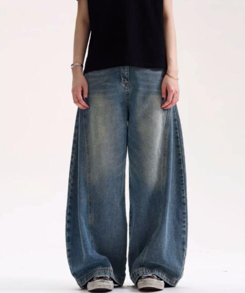 メンズデニムパンツ メンズ ワイド デニム パンツ ゆったり ジーンズ