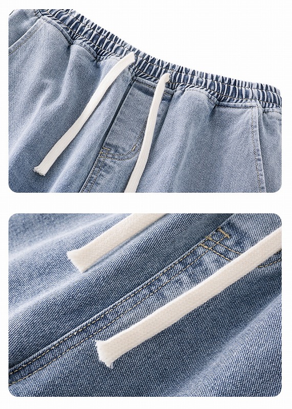 メンズデニムパンツ ワイドストレート ジーンズ 全7色